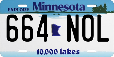 MN license plate 664NOL