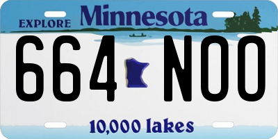 MN license plate 664NOO