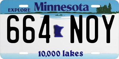 MN license plate 664NOY