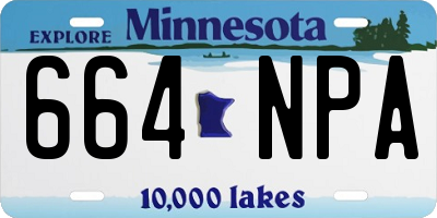 MN license plate 664NPA