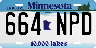 MN license plate 664NPD