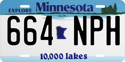 MN license plate 664NPH