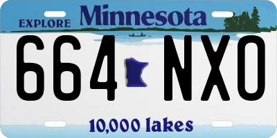 MN license plate 664NXO