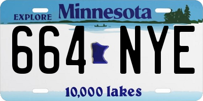 MN license plate 664NYE