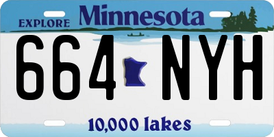 MN license plate 664NYH