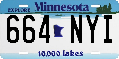 MN license plate 664NYI