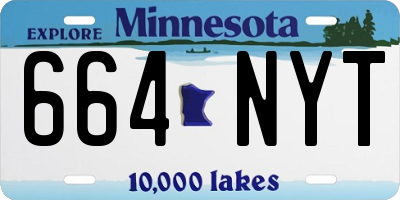MN license plate 664NYT