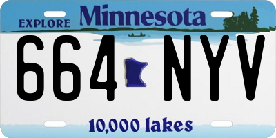 MN license plate 664NYV