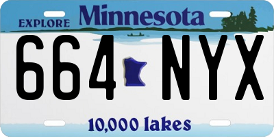 MN license plate 664NYX