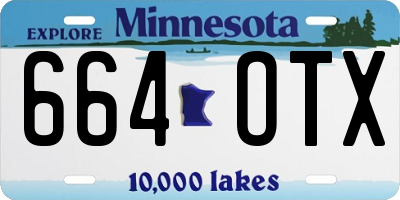 MN license plate 664OTX