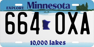 MN license plate 664OXA