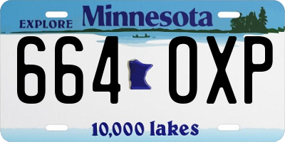 MN license plate 664OXP