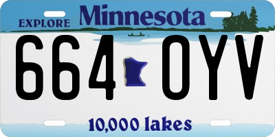MN license plate 664OYV