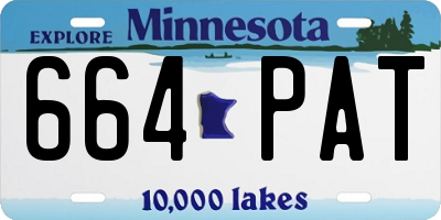 MN license plate 664PAT