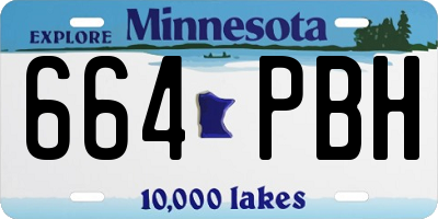MN license plate 664PBH