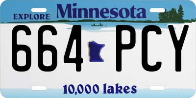 MN license plate 664PCY