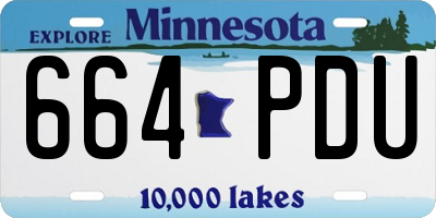 MN license plate 664PDU