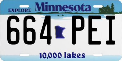 MN license plate 664PEI