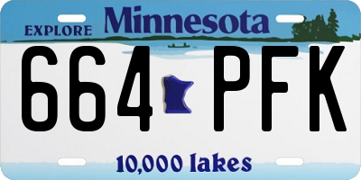 MN license plate 664PFK