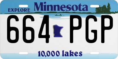 MN license plate 664PGP