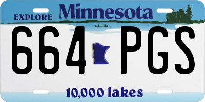 MN license plate 664PGS