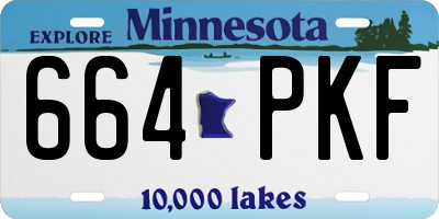 MN license plate 664PKF