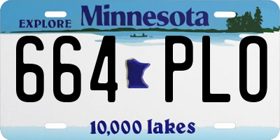 MN license plate 664PLO