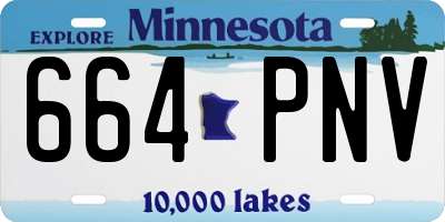 MN license plate 664PNV