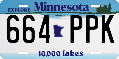MN license plate 664PPK