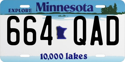 MN license plate 664QAD
