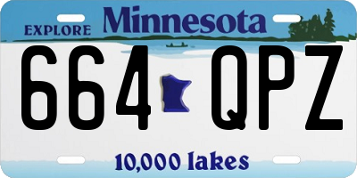 MN license plate 664QPZ