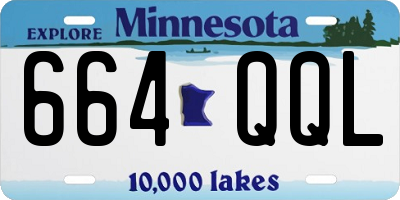 MN license plate 664QQL