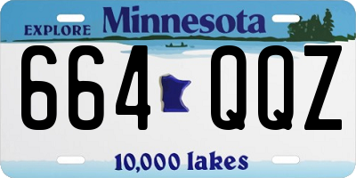 MN license plate 664QQZ
