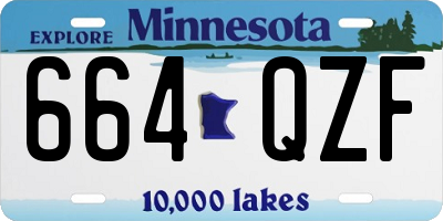MN license plate 664QZF