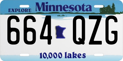 MN license plate 664QZG