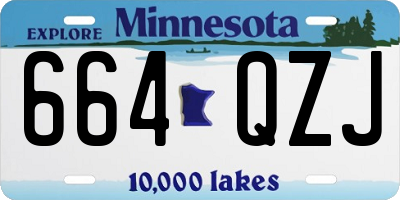 MN license plate 664QZJ