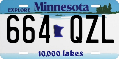 MN license plate 664QZL