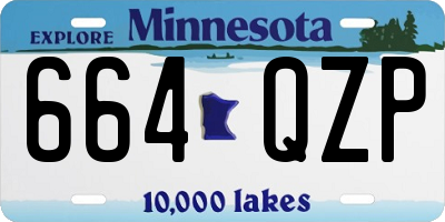 MN license plate 664QZP