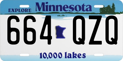 MN license plate 664QZQ