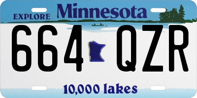 MN license plate 664QZR
