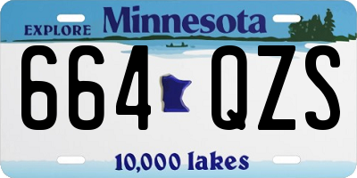 MN license plate 664QZS