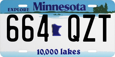 MN license plate 664QZT
