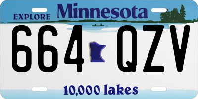 MN license plate 664QZV