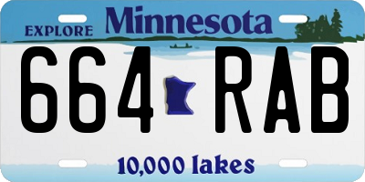 MN license plate 664RAB