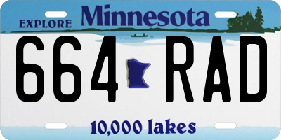 MN license plate 664RAD