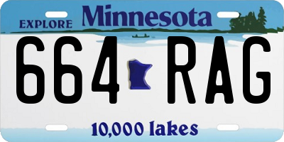 MN license plate 664RAG