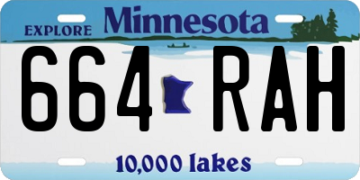 MN license plate 664RAH
