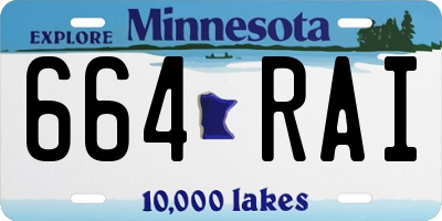 MN license plate 664RAI