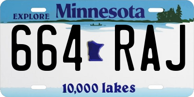 MN license plate 664RAJ