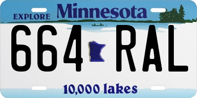 MN license plate 664RAL